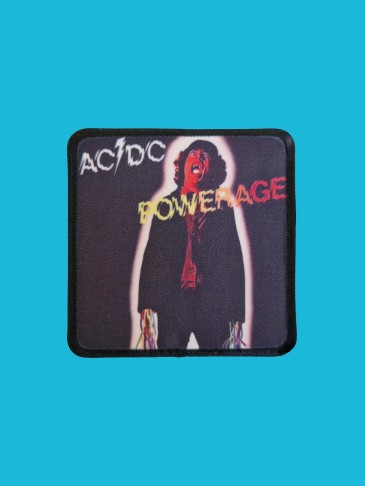 Patch AC/DC - Powerage - Imprimé - Carré de 7,5 x 7,5 centimètres